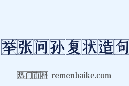 举张问孙复状造句是什么意思的图片